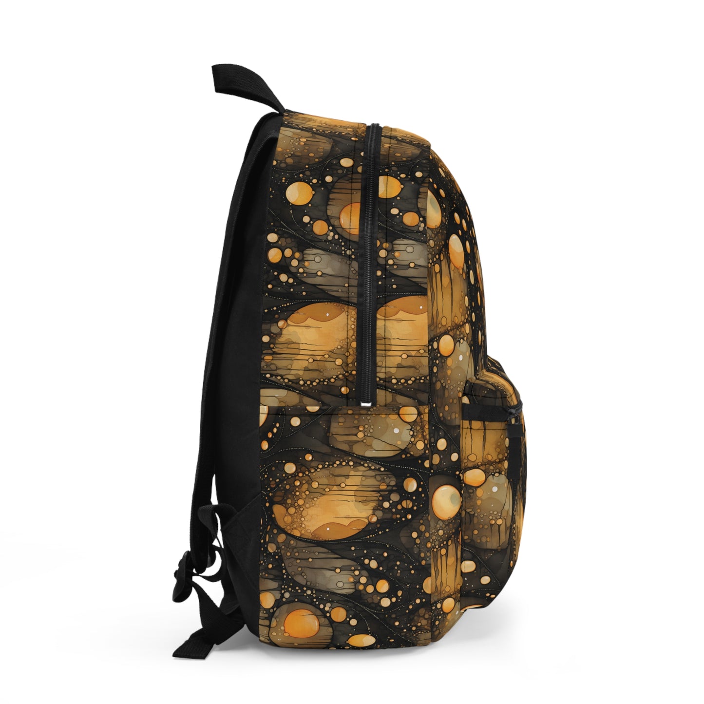 Halloween Yellow and Black Splatter Back to School Backpack Gifts for Him Gifts for her