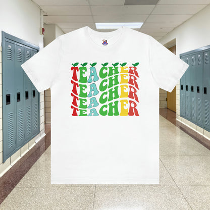 Colorful Teacher Unisex Jersey Short Sleeve Tee