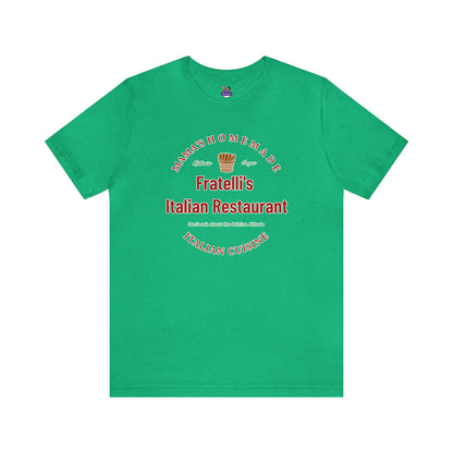 Fratelli's Italian Restaurant Unisex Jersey Short Sleeve Tee Fratelli's Goonies Pirate's Pasta-Lover Apparel Goonies Nostalgia Wear