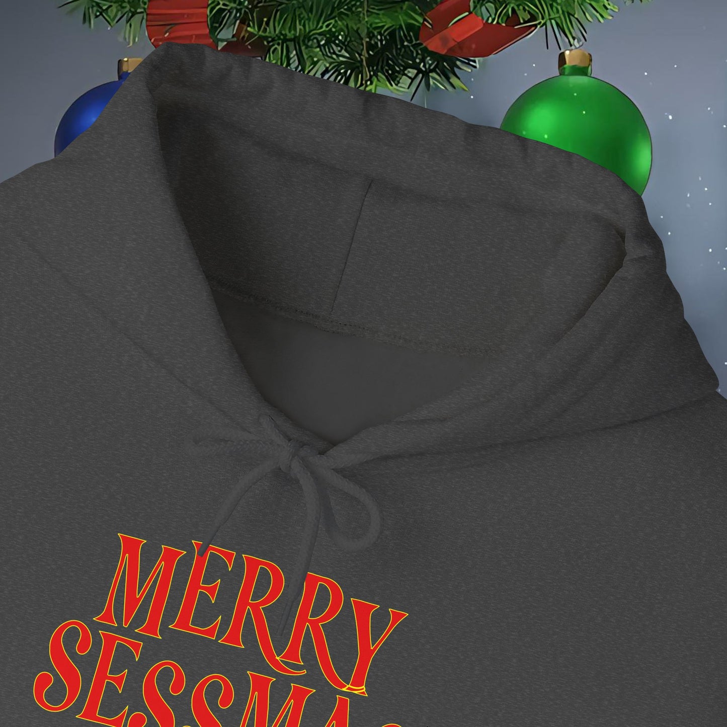 Merry Sessmas Hoodie – Festive "Skol" Holiday Graphic Sweatshirt