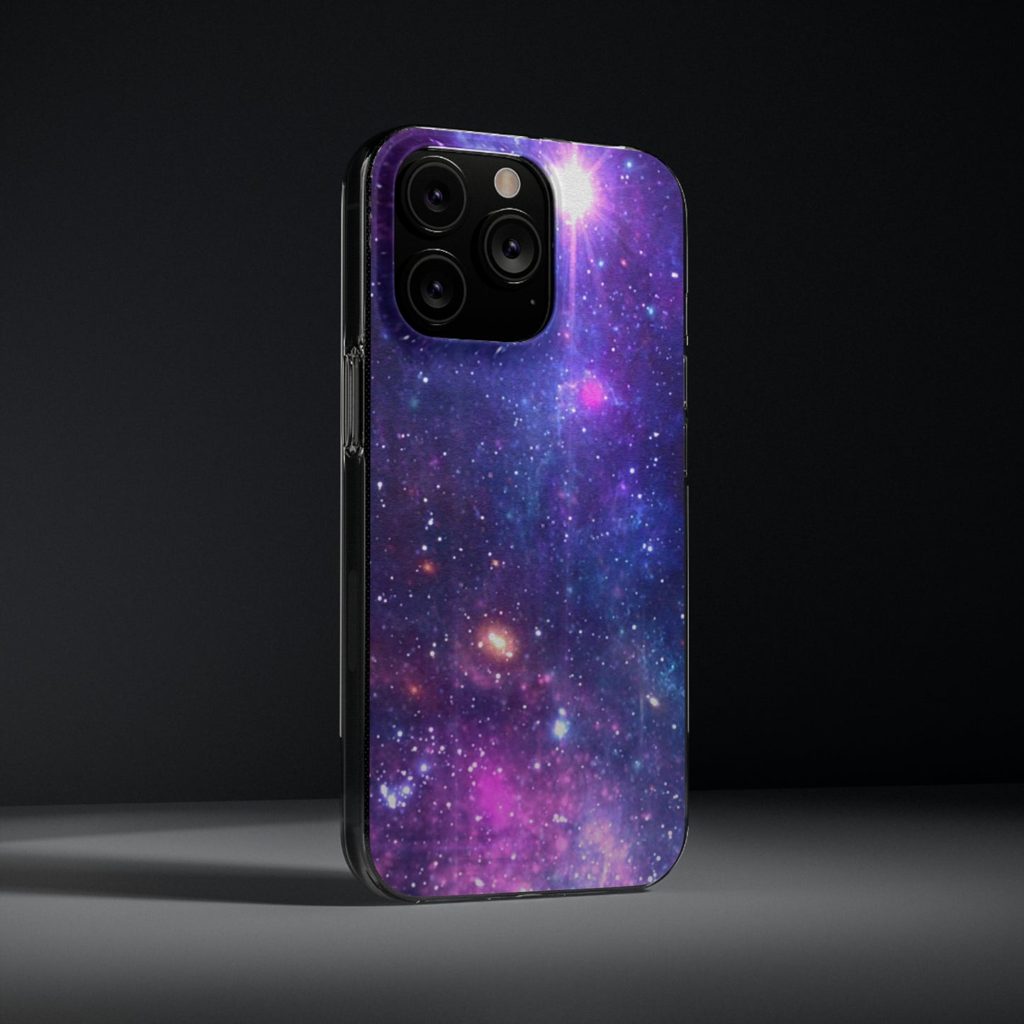 Purple Beyond the Stars Outer Space Out of this World Soft Phone Cases