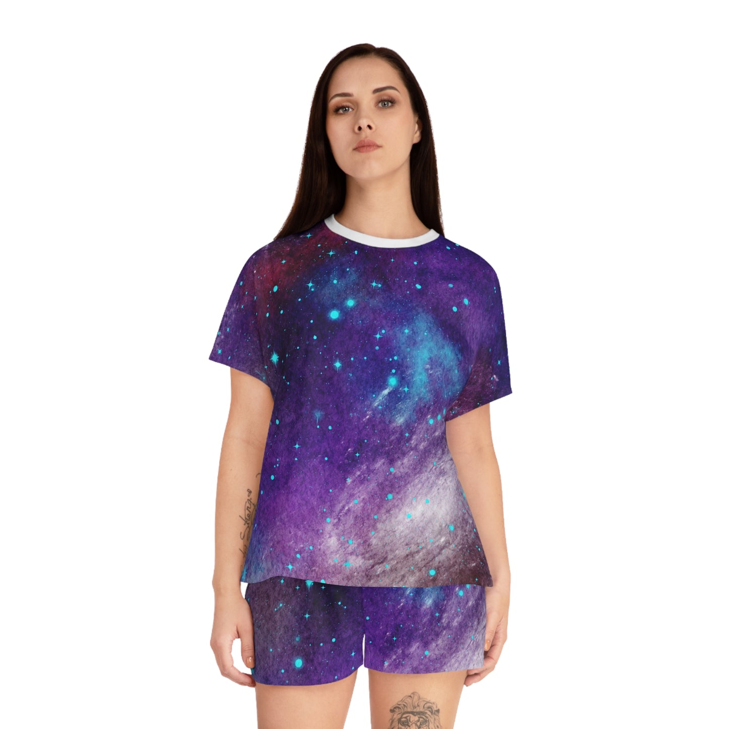 Outer Space Out of this World Women's Short Pajama Set (AOP)