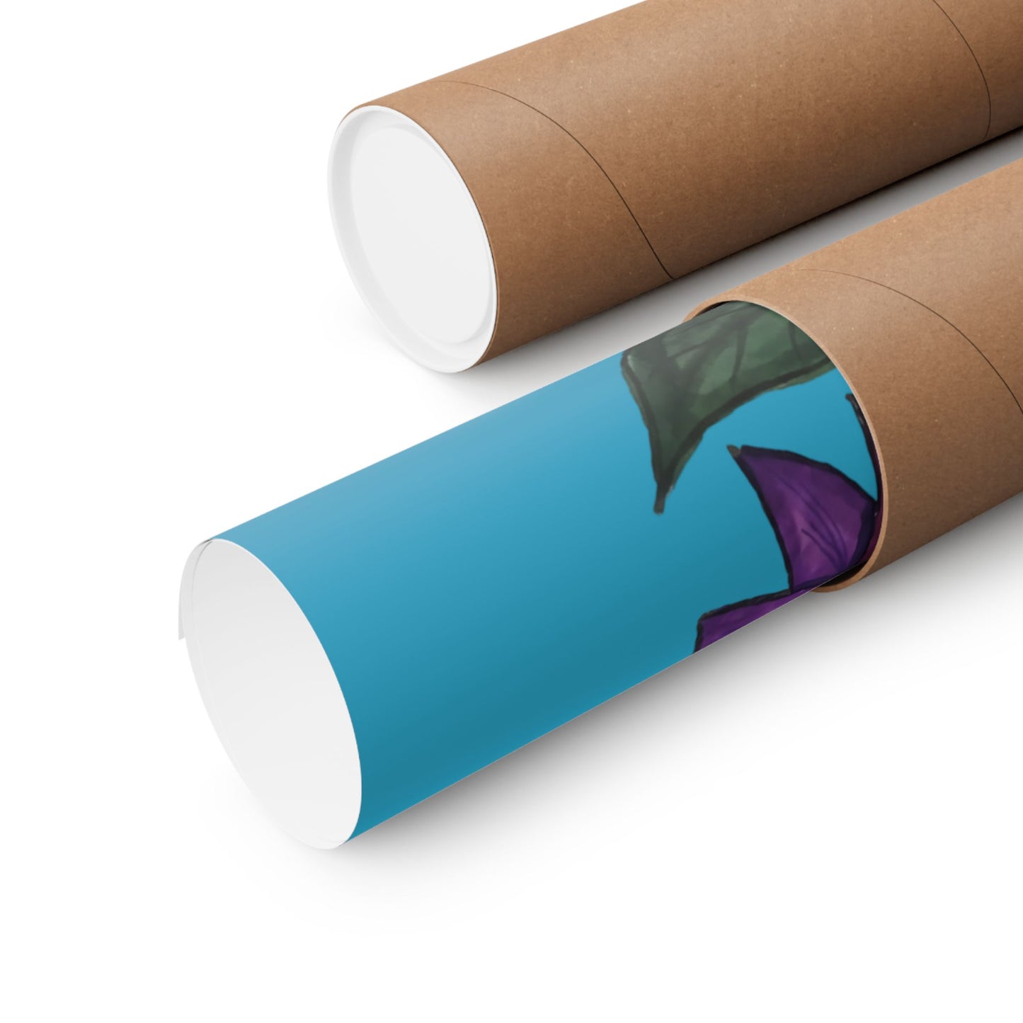 Purple Floral Matte Poster  — Vibrant Botanical Wall Art from Artist Cailee Miller