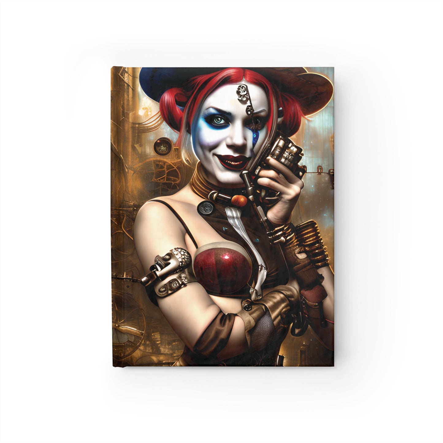 Hyper Realistic Steampunk Harley Quinn Journal - Blank