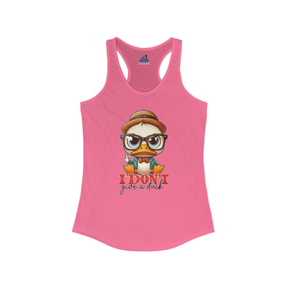 Sassy Quack: The 'I Don't Give a Duck' Edition Women's Ideal Racerback Tank