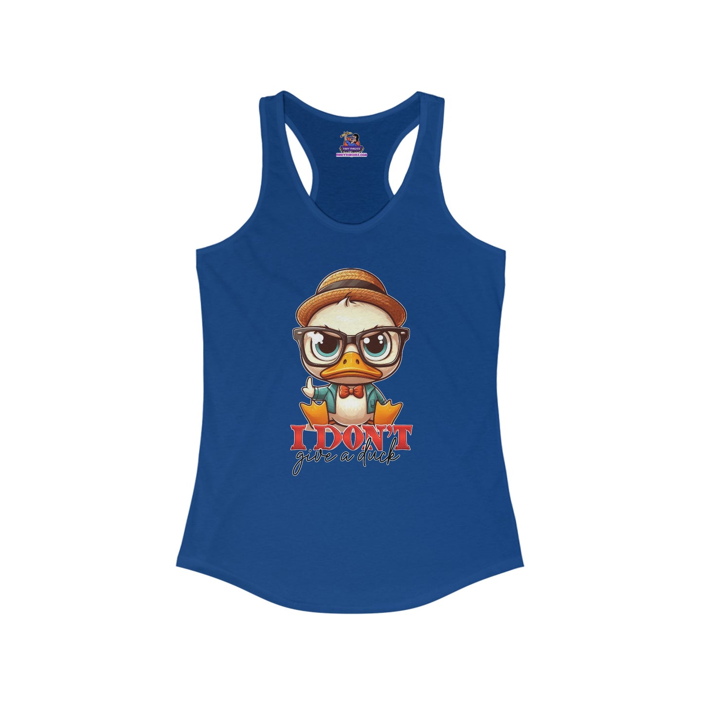 Sassy Quack: The 'I Don't Give a Duck' Edition Women's Ideal Racerback Tank