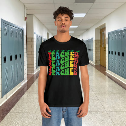 Colorful Teacher Unisex Jersey Short Sleeve Tee