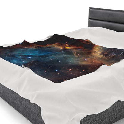Colorful Galaxy Velveteen Plush Blanket