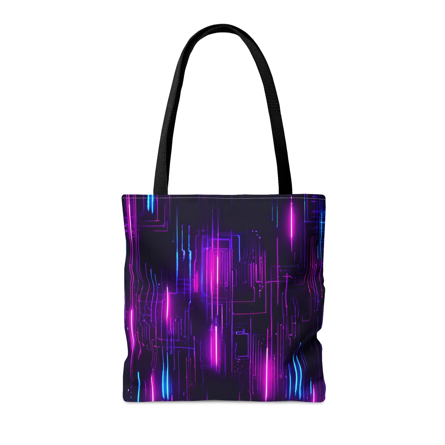 Neon Futuristic Lights Cyberpunk AOP Tote Bag