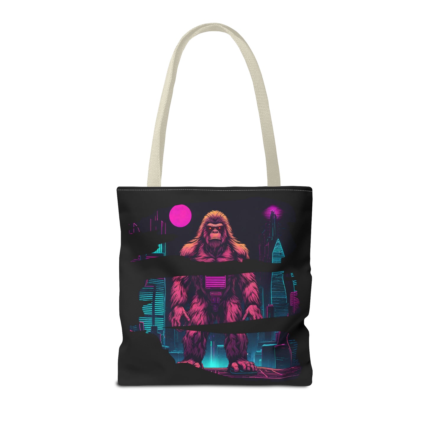 Bigfoot in a Cyber City AOP Tote Bag