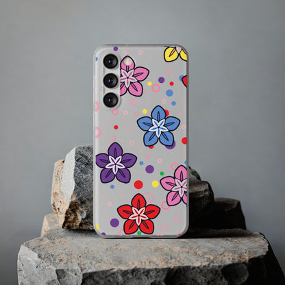 Retro Colorful Flowers Flexi Cases for IPhone and Samsung