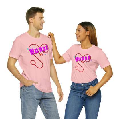 Nurse Love Unisex Jersey Tee Bella+Canvas 3001 Healthcare Gift Medical Students, Soft Fabric, Various Sizes Available