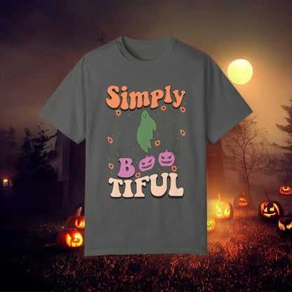 Simply Bootiful Retro Groovy Halloween Unisex Garment-Dyed T-shirt Gifts for Her Gifts for him