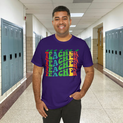 Colorful Teacher Unisex Jersey Short Sleeve Tee