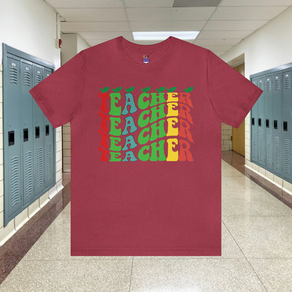 Colorful Teacher Unisex Jersey Short Sleeve Tee