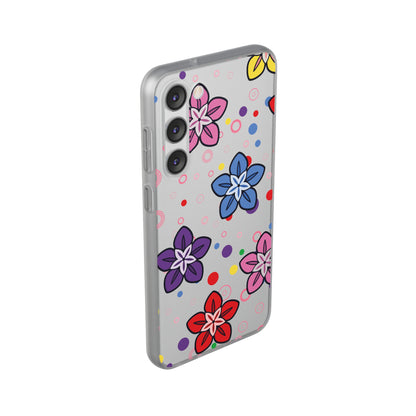 Retro Colorful Flowers Flexi Cases for IPhone and Samsung