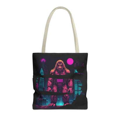 Bigfoot in a Cyber City AOP Tote Bag