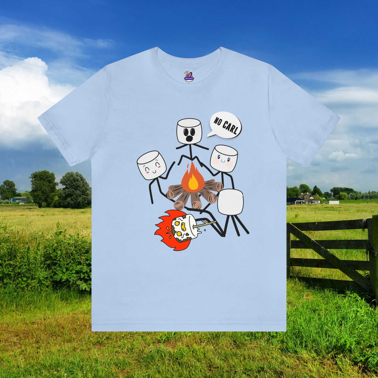 No Carl Marshmallow Campfire funny / Unisex Jersey Short Sleeve Tee