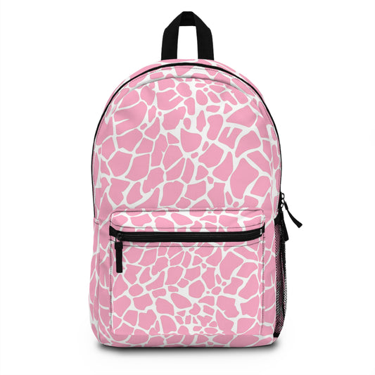 Pink Giraffe Print Back to School Backpack