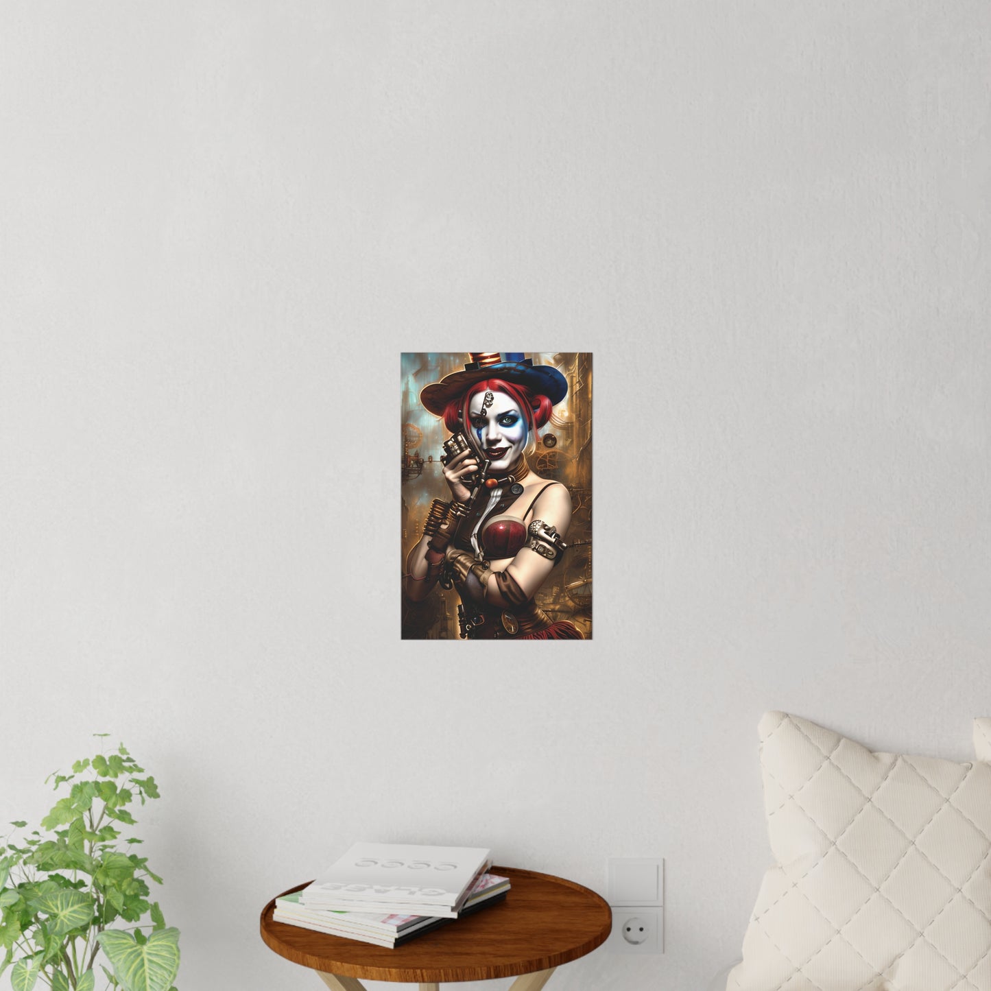 Hyper Realistic Steampunk Harley Quinn Wall Decals