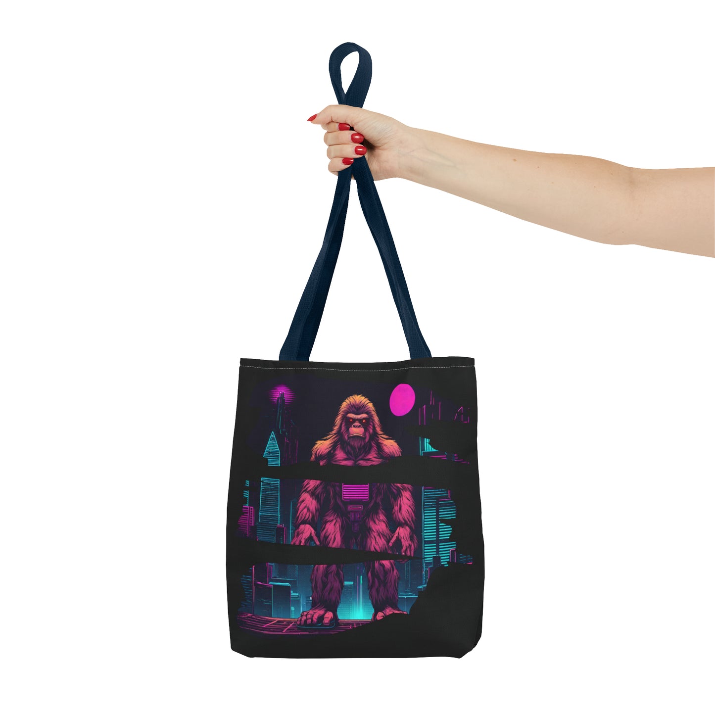 Bigfoot in a Cyber City AOP Tote Bag