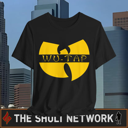 Wu-Tap Logo T-Shirt — Retro Hip-Hop Shuli Crew Graphic Tee