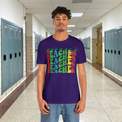 Colorful Teacher Unisex Jersey Short Sleeve Tee