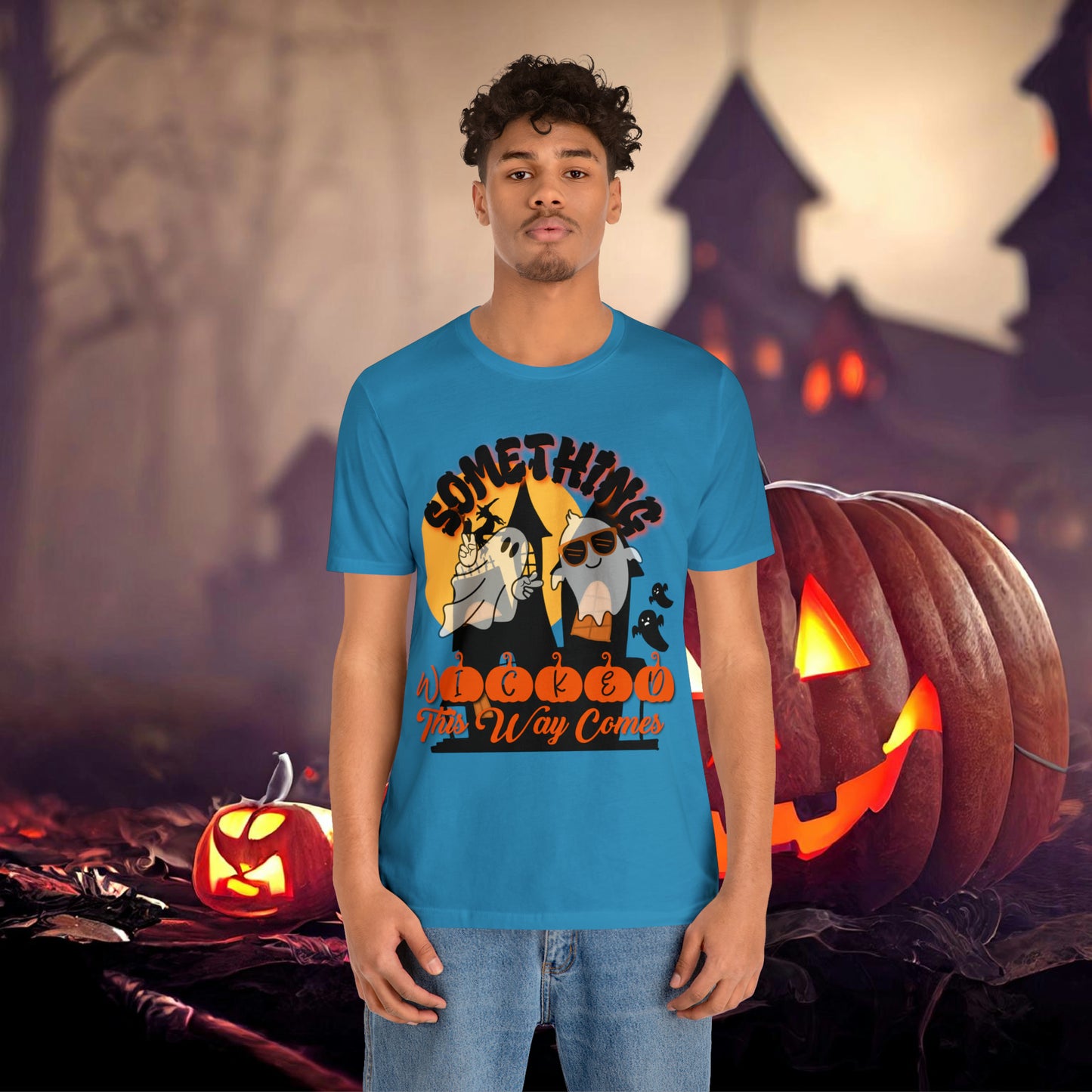 Something Wicked this Way Comes Halloween Unisex Jersey Short Sleeve Tee Gifts for Her Gifts for Him