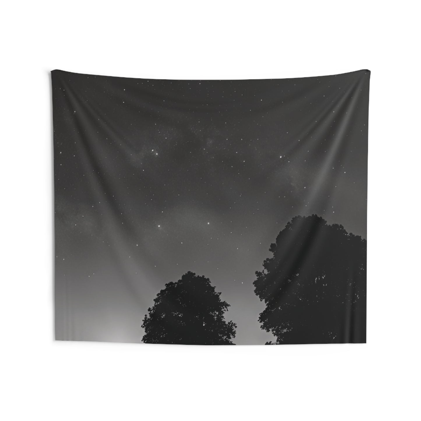 Enchanted Nights: Sky Through Trees Indoor Tapestry