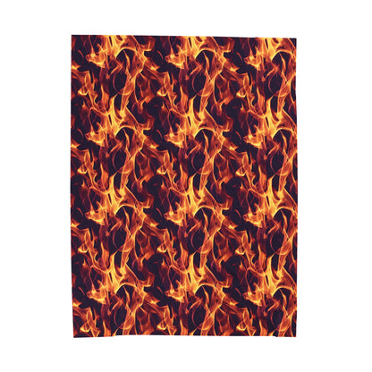 Turn up the heat with the Flame Burst Velveteen Plush Blanket