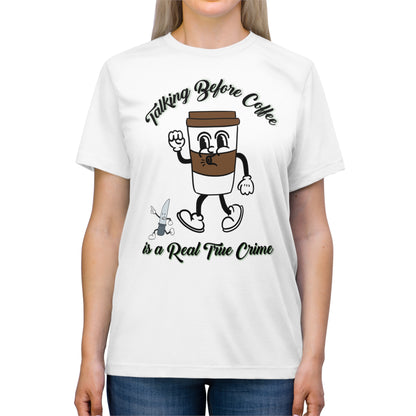 Retro Talking before Coffee is a real True Crime Unisex Triblend Tee Gifts for her GIfts for Him