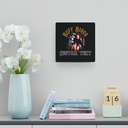 Ruff Rider "Custom Name" Acrylic Wall Clock