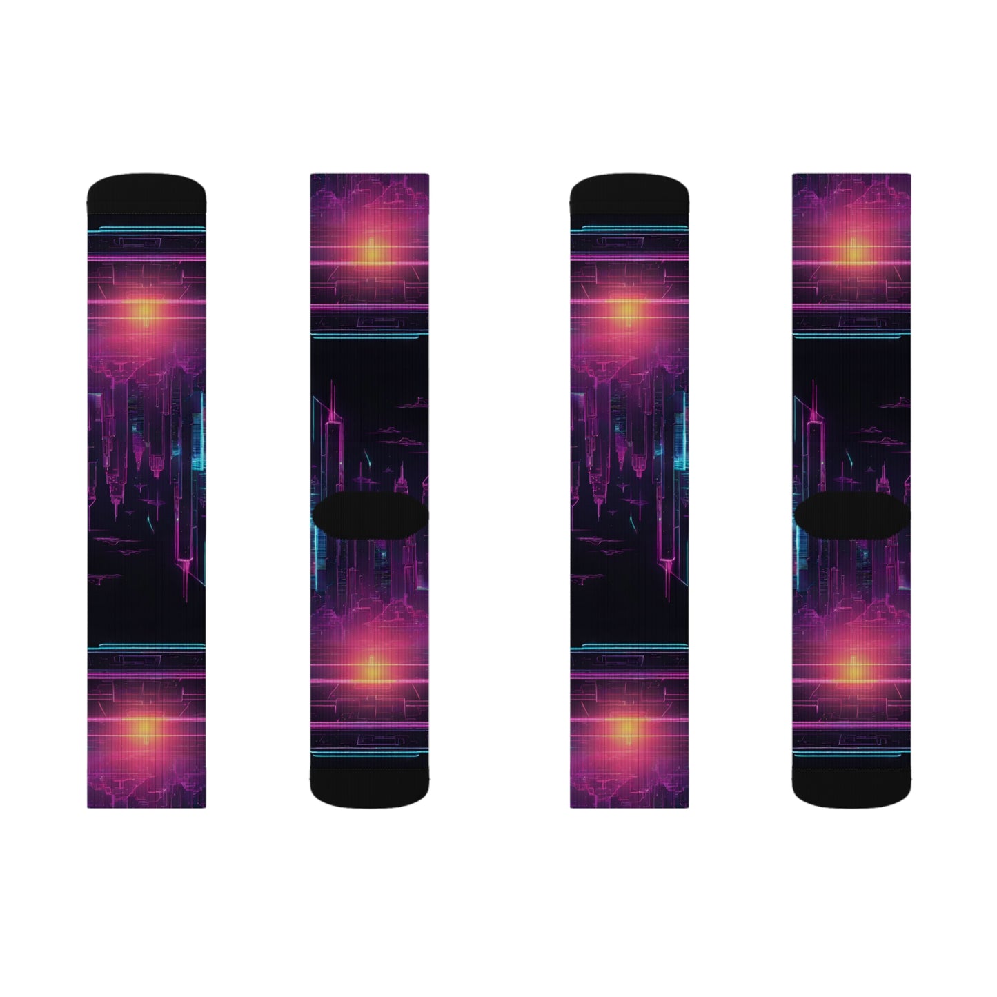 Vibrant Sublimation Socks, Colorful Athletic Socks, Trendy Fashion Accessories, Unique Gift for Her, Cosmic Patterned Socks