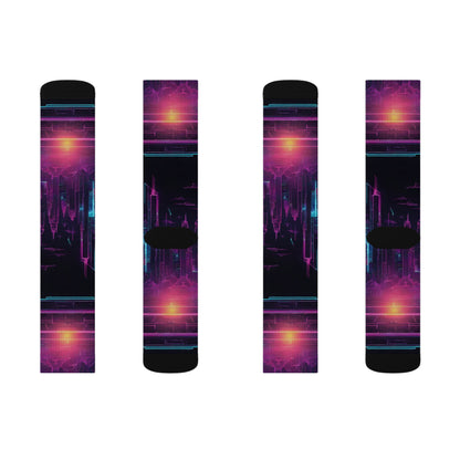 Vibrant Sublimation Socks, Colorful Athletic Socks, Trendy Fashion Accessories, Unique Gift for Her, Cosmic Patterned Socks