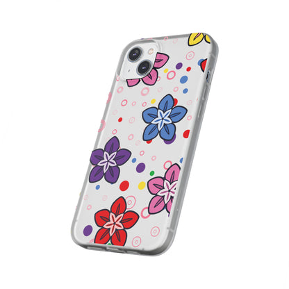 Retro Colorful Flowers Flexi Cases for IPhone and Samsung