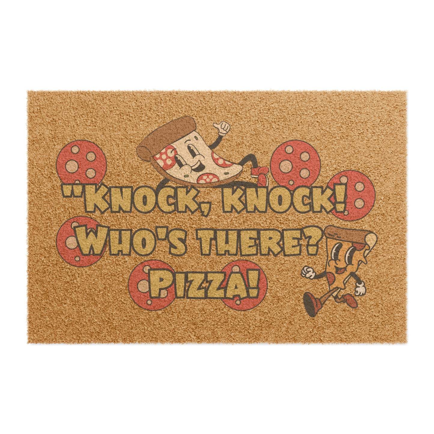 Funny Pizza Lover's Doormat | 24" x 16" | Outdoor Coir Welcome Mat