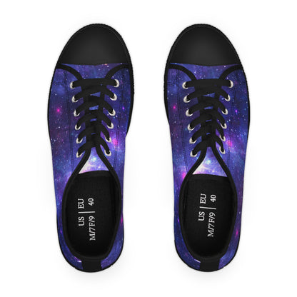 Purple Beyond the Stars Outer Space Out of this World Women's Low Top Sneakers