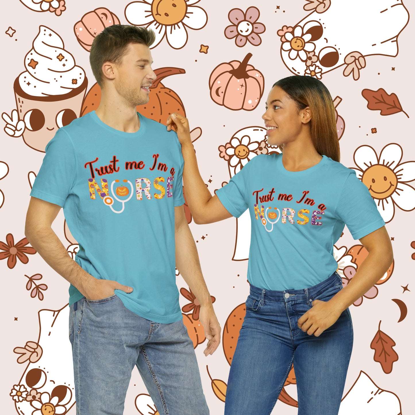 Trust me I'm a Nurse Halloween Retro Unisex Jersey Short Sleeve Tee