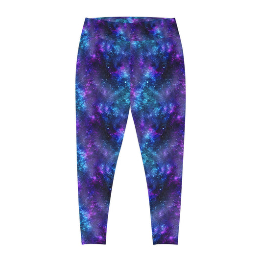 Plus Size Leggings with Out-of-this-World Vibes (AOP) - Cosmic Comfort for Curves