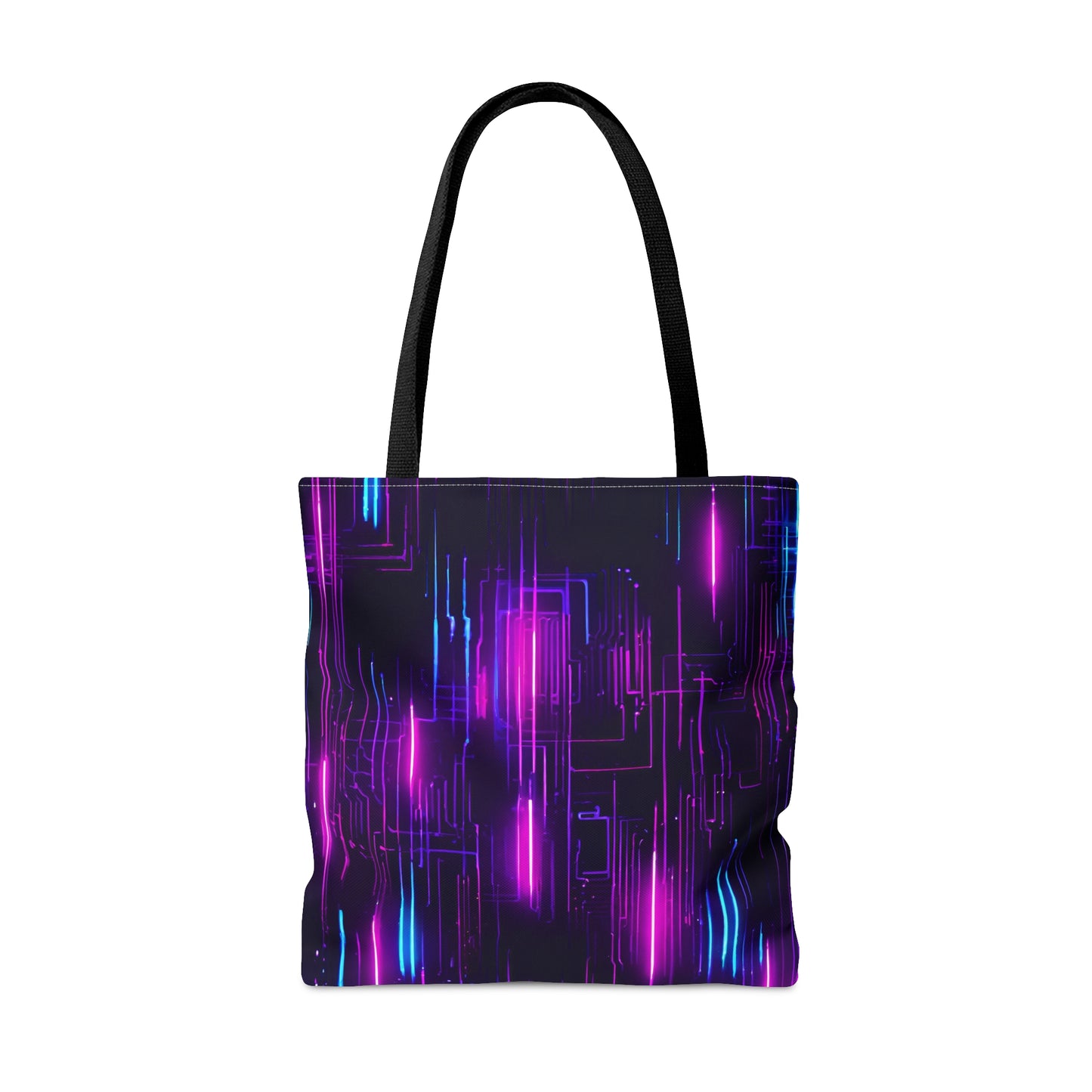 Neon Futuristic Lights Cyberpunk AOP Tote Bag