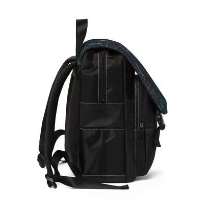 Cyberpunk Fusion: Neon Circuit Board Unisex Casual Shoulder Backpack