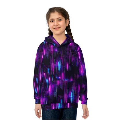 Cyberpunk Rays Hoodie for Kids