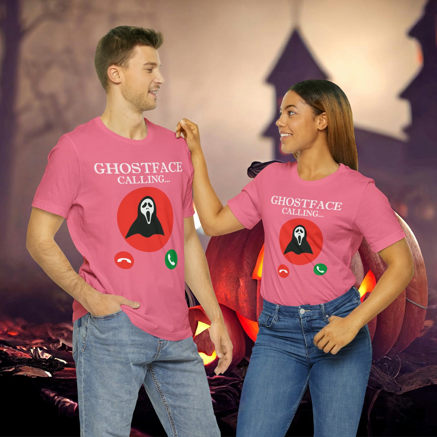 Ghost Face is Calling Halloween Unisex Jersey Short Sleeve Tee Gifts For her Gifts for Him