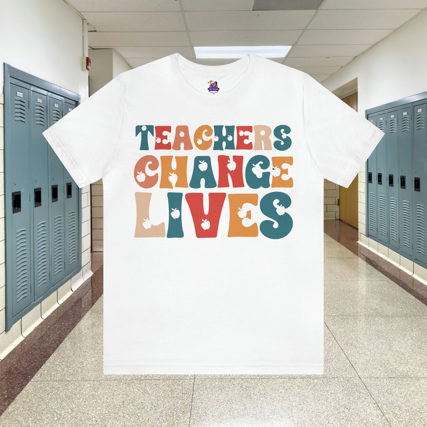 Colorful Teachers Change Lives Back to School Unisex Jersey Short Sleeve Tee Gifts for him, Gifts for Her