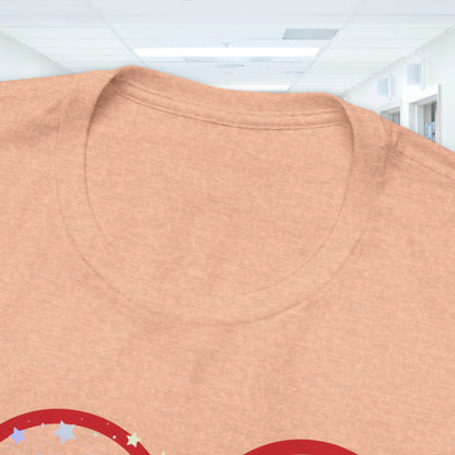 Nurse Love Unisex Jersey Tee Bella+Canvas 3001 Healthcare Gift Medical Students, Soft Fabric, Various Sizes Available