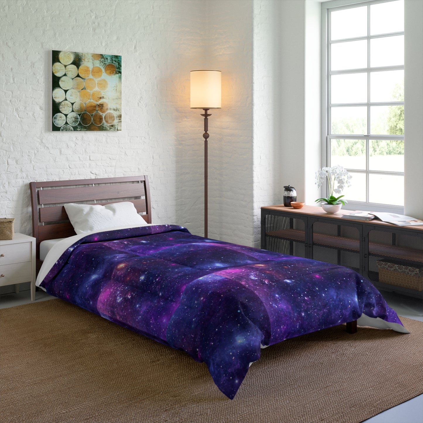 Purple Beyond the Stars Outer Space Out of this World Comforter