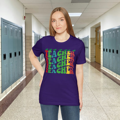Colorful Teacher Unisex Jersey Short Sleeve Tee