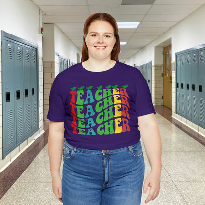 Colorful Teacher Unisex Jersey Short Sleeve Tee