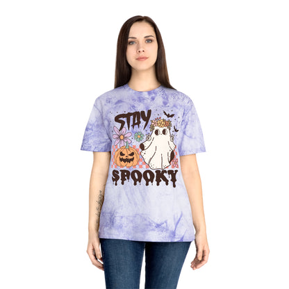 Stay Spooky Retro Groovy Halloween Unisex Color Blast T-Shirt Gifts for Him Gifts for Her