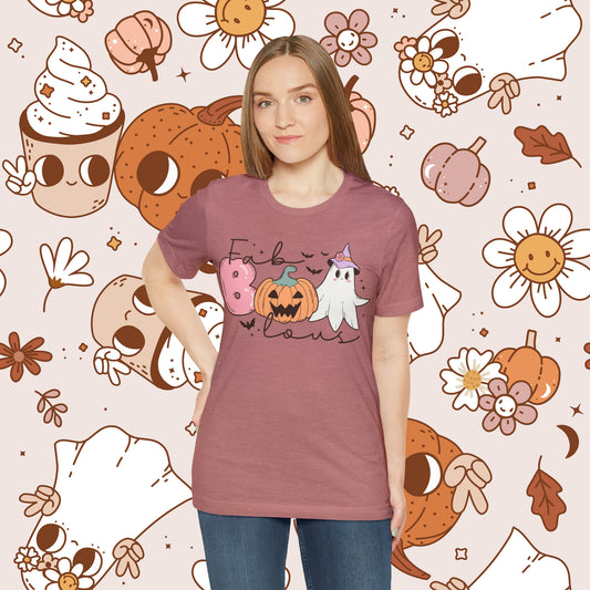 Retro Groovy Fab'boo'lous Halloween Unisex Jersey Short Sleeve Tee Gifts for him Gifts for Her